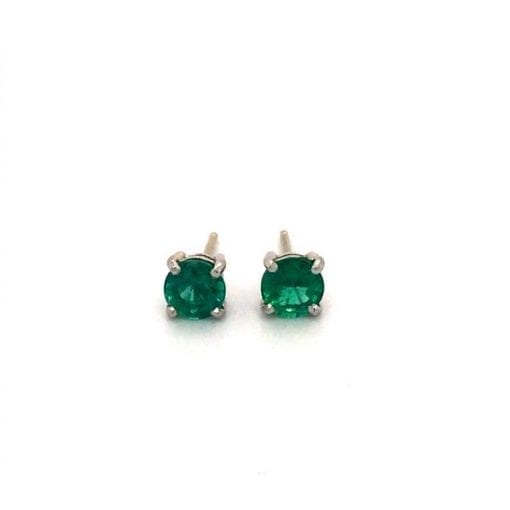 emerald heart earrings