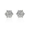 Diamond Cluster Stud Earrings