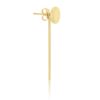 Gold Disk Stud Pendant Earrings