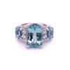 Aquamarine and Diamond Dress Ring