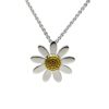 Sterling Silver Daisy Pendant Necklace