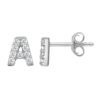 Diamond Alphabet Studs