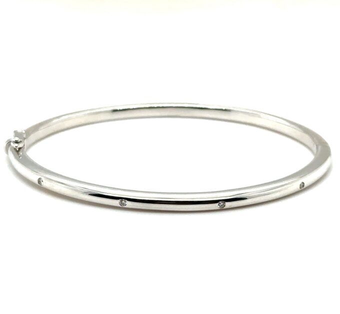 Diamond Hinged Bangle