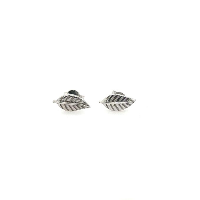 Gold Leaf Stud Earrings