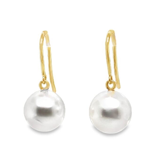 Button Pearl Pendant Earrings