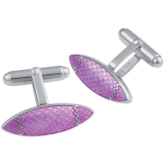 Sterling Silver and Enamel Cufflinks