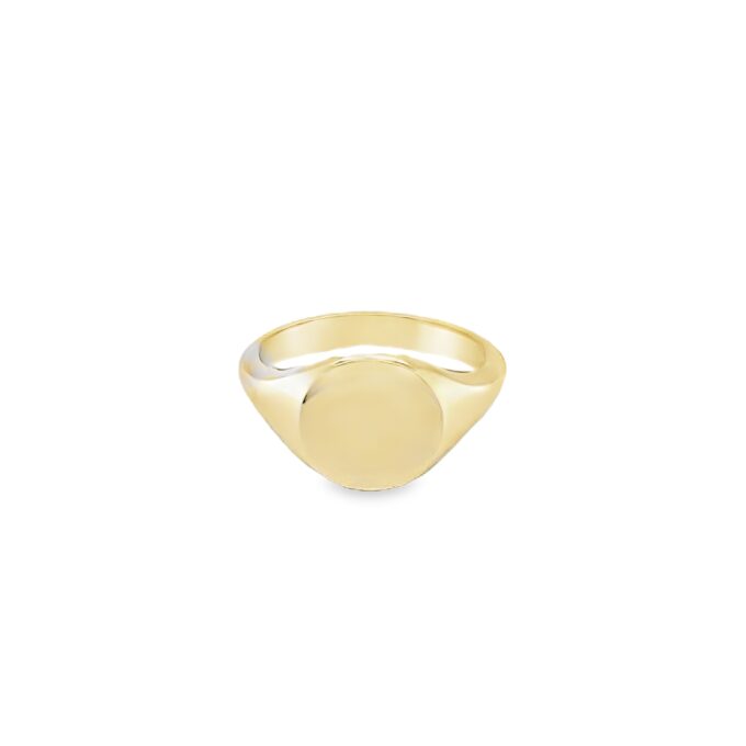 Round Gold Signet Ring