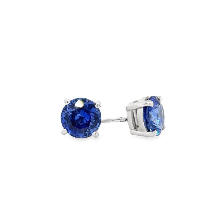 Ceylon Sapphire Stud Earrings