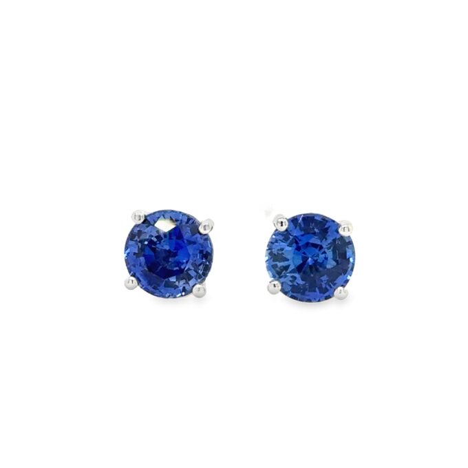 Ceylon Sapphire Stud Earrings